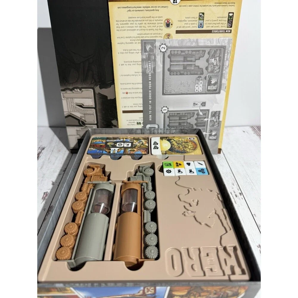 Hurrican Kero Post-Apocalyptic Board Game 2P Ages 9+ 2018 Dice